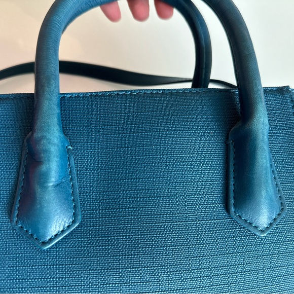 Petite Dagne Dover tote in teal - Picture 4 of 5
